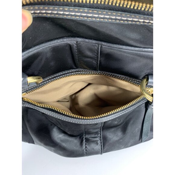 Vintage COACH Gallery Legacy Trainer Satchel 4453 Black/Gold + Hang Tag/Fob Y2K - Picture 12 of 15